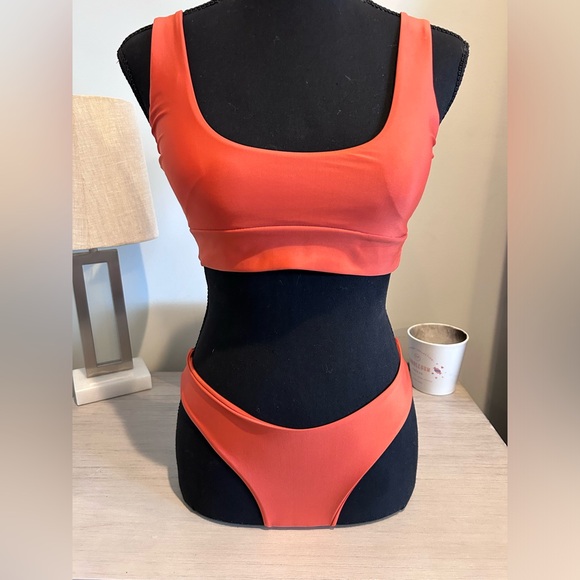 Orange Thong Bathing Suit - Picture 1 of 8
